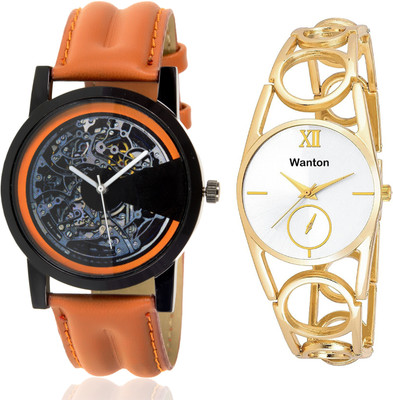 Wanton SP-4 K-12 Gold ring strap chronograph pattern watch with Brown open machanical stylish watch for couple men and women Watch - For Boys & Girls
Wanton SP-4 K-12 Gold ring strap chronograph pattern watch with Brown open machanical stylish watch for couple men and women Watch - For Boys & Girls
