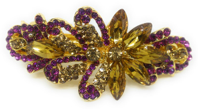 Khubsurat Hair Back-Pin / Hair Pin / Hair Clip with Rani Color Stone & Golden Kundan Stud, Gold Tone Back Pin(Gold, Pink)
Khubsurat Hair Back-Pin / Hair Pin / Hair Clip with Rani Color Stone & Golden Kundan Stud, Gold Tone Back Pin(Gold, Pink)