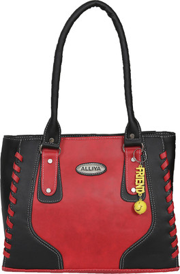 Alliya Shoulder Bag(Black, Red)