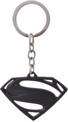 SLN Retail Superman 3d Logo Metallic Black Keychain Key Chain