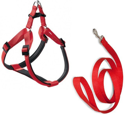 Furious3D Dog Harness & Leash(, RED