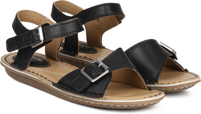 Clarks Women Black Leather Flats