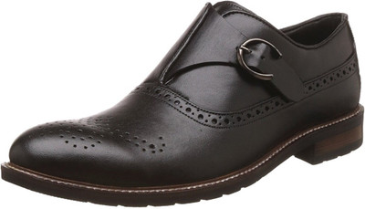 Saddle & Barnes Monk Strap For Men(Black