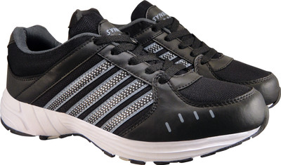 Action Synergy Men's SRH0065 Black/Silver Phylon Sole Sports Running Shoes For Men(Black