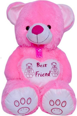 manoj enterprses 5 feet teddy bear pink with best friend hear - 60 inch(Pink)