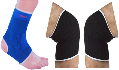 Faynci Elastic Knee and Ankle Support Gaurd Pain Relief for Gym and Physical Activities (, Black/Blue) Knee Support(Black
Faynci Elastic Knee and Ankle Support Gaurd Pain Relief for Gym and Physical Activities (, Black/Blue) Knee Support(Black