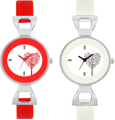 CLOUDWOOD VLT31_32 Set Of 2 Combo PU Material Fast Selling Women Watch Watch - For Girls