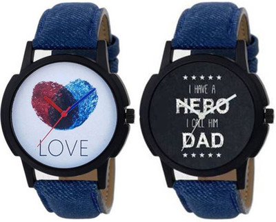OpenDeal New Graceful Colour Leather Belt Combo Watch For Men & Women OD-07-13 Watch - For Men
