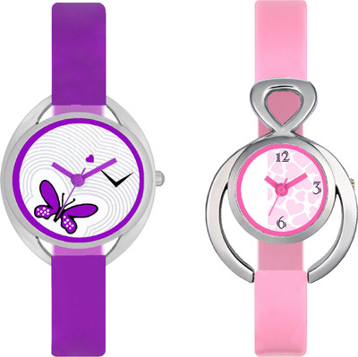 Greenleaf VLT02_13 Designer Stylish Shape Bracelet Combo Womens Wrist Watch - For Girls