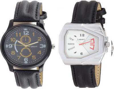 Ismart Round dial Black leather and Square Dail Black leather step watches combo (2 pack ) foe men Watch - For Men
Ismart Round dial Black leather and Square Dail Black leather step watches combo (2 pack ) foe men Watch - For Men