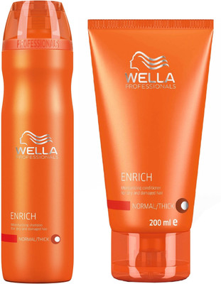 Wella Professionals Enrich Moisturizing Shampoo (250ml) + Conditioner (200ml)(Set of 2)
Wella Professionals Enrich Moisturizing Shampoo (250ml) + Conditioner (200ml)(Set of 2)