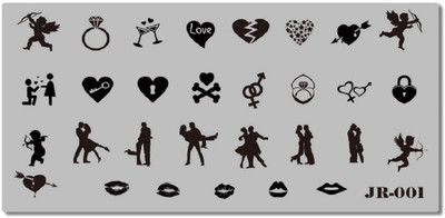 Imported Stamping Template Rectangle Couple Heart Love Nail Art Image Plate Valentine's Day(Silver)
Imported Stamping Template Rectangle Couple Heart Love Nail Art Image Plate Valentine's Day(Silver)