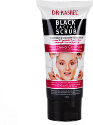 Dr. Rashel Black Facial Scrub | Charcoal & Collagen Facial Scrub (100ml) Scrub(100 ml)