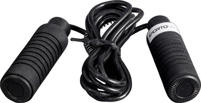 Sportonixx Spo 25 Ball Bearing Skipping Rope(Black, Length: 305 cm)