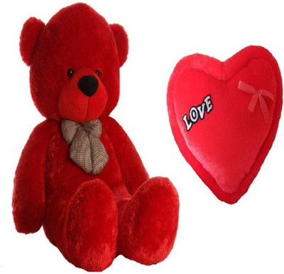 KHATU SHYAM ENTERPRISES 5 FEET RED JUMBO TEDDY BEAR-152CM - 152 cm(Red)
