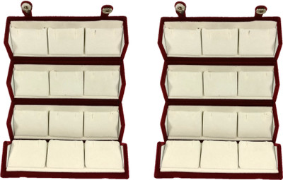 Addyz Pack of 2 Pieces High Quality Velvet Medium Earring Studs Tops Velvet Folder 12 Pairs Organizer Jewellery Vanity Box(Red White)
Addyz Pack of 2 Pieces High Quality Velvet Medium Earring Studs Tops Velvet Folder 12 Pairs Organizer Jewellery Vanity Box(Red White)