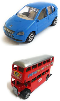 The Game begins Combo Toys of Indica Car and Double Decker Bus Toy | Miniature/Model Toys | Pull back and Go | Openable Doors | Blue and Red Color(Multicolor)
The Game begins Combo Toys of Indica Car and Double Decker Bus Toy | Miniature/Model Toys | Pull back and Go | Openable Doors | Blue and Red Color(Multicolor)