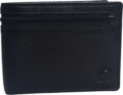 Ox Men Black Genuine Leather Wallet(9 Card Slots)