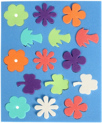SAMPADA Craft Flower Self Adhesive Stickers, Material- EVA Yoyo Friction Sticker(Pack of 5)