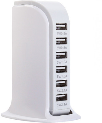 ReTrack 30W Desktop Dock Station 5 Port USB HUB Plug Wall Charger Dock(White)