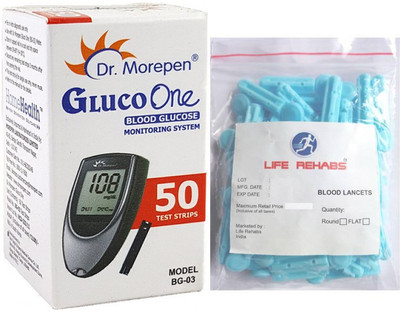 Dr. Morepen Gluco one BG03 50 strips with life rehabs 50 lancets Health Care Appliance Combo
Dr. Morepen Gluco one BG03 50 strips with life rehabs 50 lancets Health Care Appliance Combo