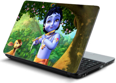 Pixelz Lord Krishna Design Vinyl (Matte) Laptop Decal 15.6