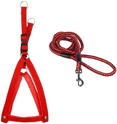 Furious3D Dog Harness & Leash(, RED
