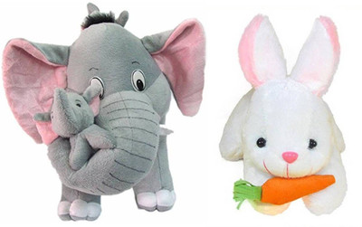 ToyKing Mother Elephant with baby And Rabbit with carrot - 40 cm(Multicolor)
ToyKing Mother Elephant with baby And Rabbit with carrot - 40 cm(Multicolor)