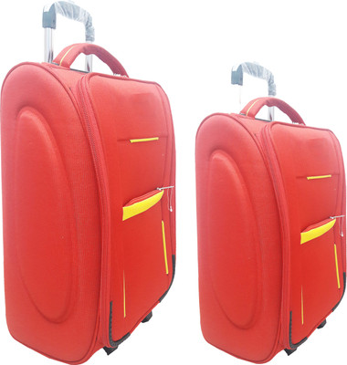 Aqeeq Stylish Red Vintage Combo Trolley Set Of 18" & " Cabin Luggage Bag( Navy Blue,Purple,Grey,Red,Black,Turquoise) Cabin Luggage - inch(Red
Aqeeq Stylish Red Vintage Combo Trolley Set Of 18" & " Cabin Luggage Bag( Navy Blue,Purple,Grey,Red,Black,Turquoise) Cabin Luggage - inch(Red