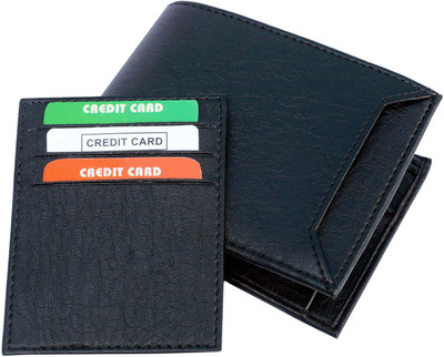ibex Boys Red Artificial Leather Wallet(7 Card Slots), Black