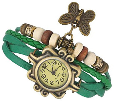 Mettle Fancy Green Leather Hand Knit Vintage Watches Dress Bracelet Women Girls Ladies Clover Pendant Retro.1801-GRN007 Watch - For Women
Mettle Fancy Green Leather Hand Knit Vintage Watches Dress Bracelet Women Girls Ladies Clover Pendant Retro.1801-GRN007 Watch - For Women