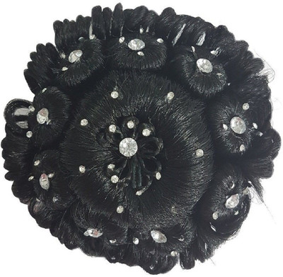 RAAYA Diamond Designer Juda Bun Hair Extension Bun(Black)