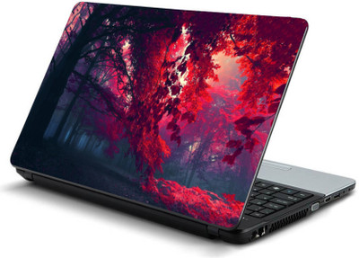 Pixelz Red Fall Leaves Vinyl (Matte) Laptop Decal 15.6