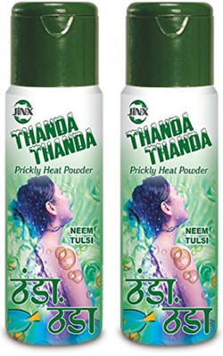 Thanda Thanda Cool Prickly Heat Powder green 150g pack of 2(150 g)