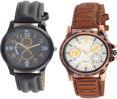 Miss Perfect Black and Coffee color combo (2 pack ) impotent watches for men Watch - For Boys
Miss Perfect Black and Coffee color combo (2 pack ) impotent watches for men Watch - For Boys