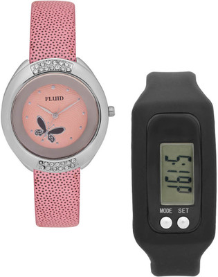FLUID FDFFL-107-PK01 With Digital Band Watch - For Women