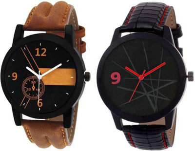 PMAX LEATHER BROWN AND RED NEW STYLISH FOR Watch - For Men