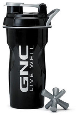GNC JAXX Shaker Black color 1s 0.600 ml Shaker(Pack of 1, Black)
