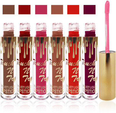 Femina09 cosmetics makeup Touch n try velvet matte liquid lipstick enriched with vitamin E fashion color combo set of 6(falsa, brown, orange, l brown, maroon, pink, 30 ml)
Femina09 cosmetics makeup Touch n try velvet matte liquid lipstick enriched with vitamin E fashion color combo set of 6(falsa, brown, orange, l brown, maroon, pink, 30 ml)