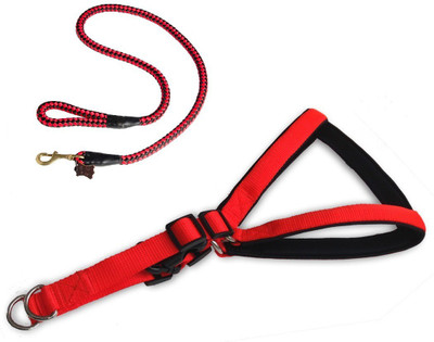 Furious3D Dog Harness & Leash(, RED