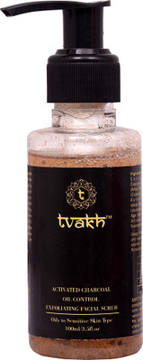 Tvakh Activated Charcoal Oil Control Exfoliating Facial Scrub(100 ml)