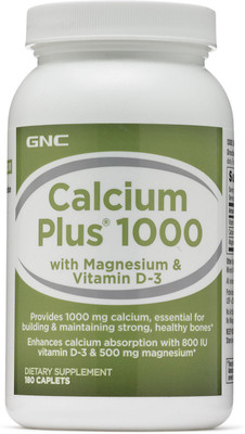GNC Calcium Plus 1000 with Magnesium and Vitamin D3 for Building and Maintaning Strong, Healthy Bones (180 Caplets)(180 No)
GNC Calcium Plus 1000 with Magnesium and Vitamin D3 for Building and Maintaning Strong, Healthy Bones (180 Caplets)(180 No)