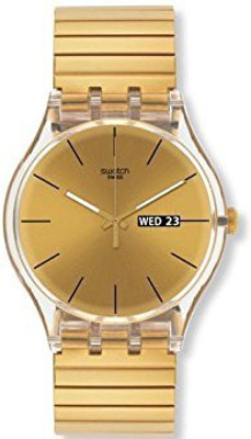 Swatch Gold5256 Swatch DAZZLING LIGHT Unisex Watch SUOK702A Watch - For Men