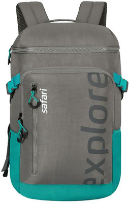 Safari EXPLORER 20 HY GRY 39.27 L Large Laptop Backpack(Grey, Blue)