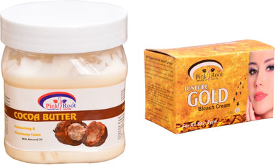 Pink Root Gold Bleach 250gm, Cocoa Butter Cream 500ml(Set of 2)