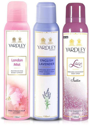 Yardley London Mist,English Lavender and Lace (Pack of 3) Body Spray - For Girls(450 ml, Pack of 3)
Yardley London Mist,English Lavender and Lace (Pack of 3) Body Spray - For Girls(450 ml, Pack of 3)