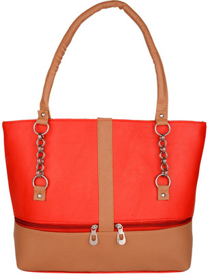 ARV Shoulder Bag(Red, Brown), Brown;red
