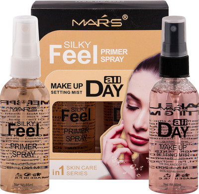 Mars Silky Feel Makeup Primer+Makeup Fixer Spray Primer - 170 ml(Transparent)