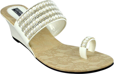 Leatherwood1 Women White Wedges