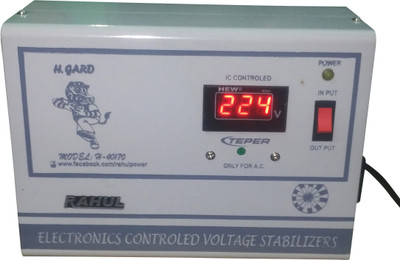 Rahul H-4180a Digital 4 KVA/16 Amp In Put 170-280 Volt 2 Step Best Suitable For 1.5 Tonns Air Conditioners Automatic Digital Voltage Stabilizer(Gray)
Rahul H-4180a Digital 4 KVA/16 Amp In Put 170-280 Volt 2 Step Best Suitable For 1.5 Tonns Air Conditioners Automatic Digital Voltage Stabilizer(Gray)